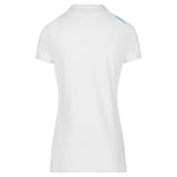 Attractive polo in organic cotton with 2-sided embroidery for women