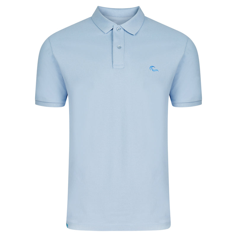 Organic polo with 2-sided embroidery logo for men